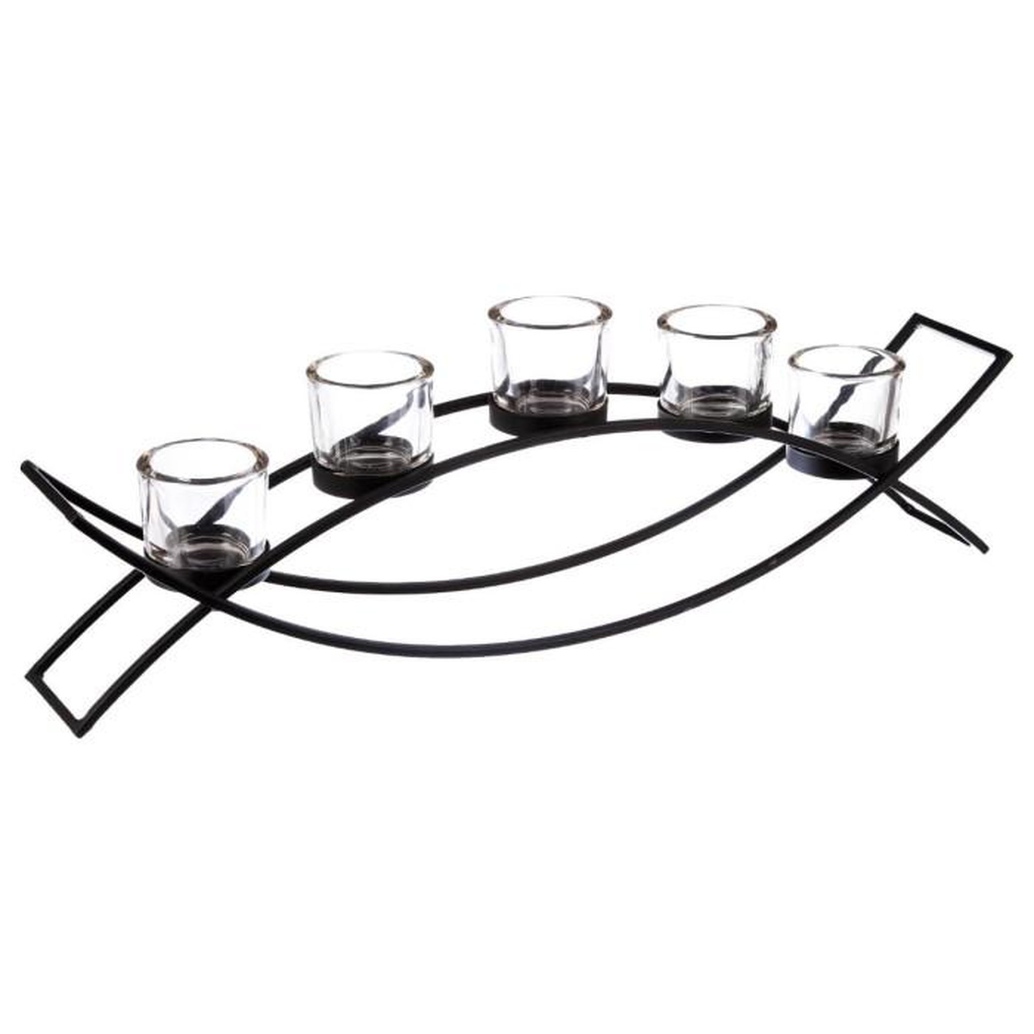 ATMOSPHERA Photophore sur Pied  Vague  54cm Noir