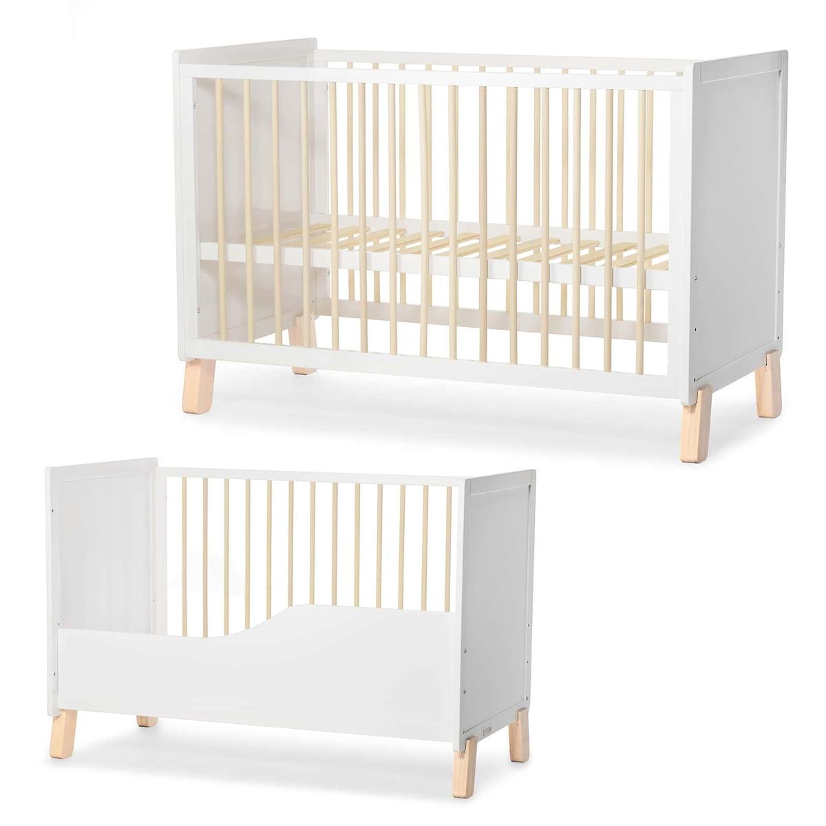 KINDERKRAFT Lit bébé avec sommier réglable et design moderne