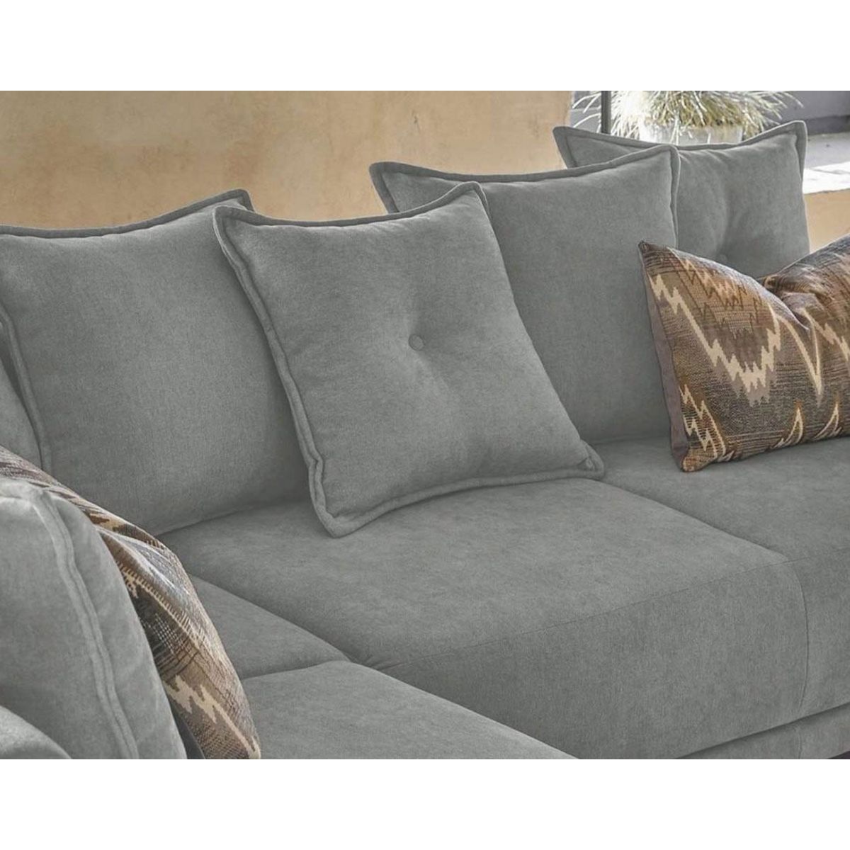 BEST MOBILIER Lena - canapé d'angle panoramique convertible - avec coffre - 7 places - gauche