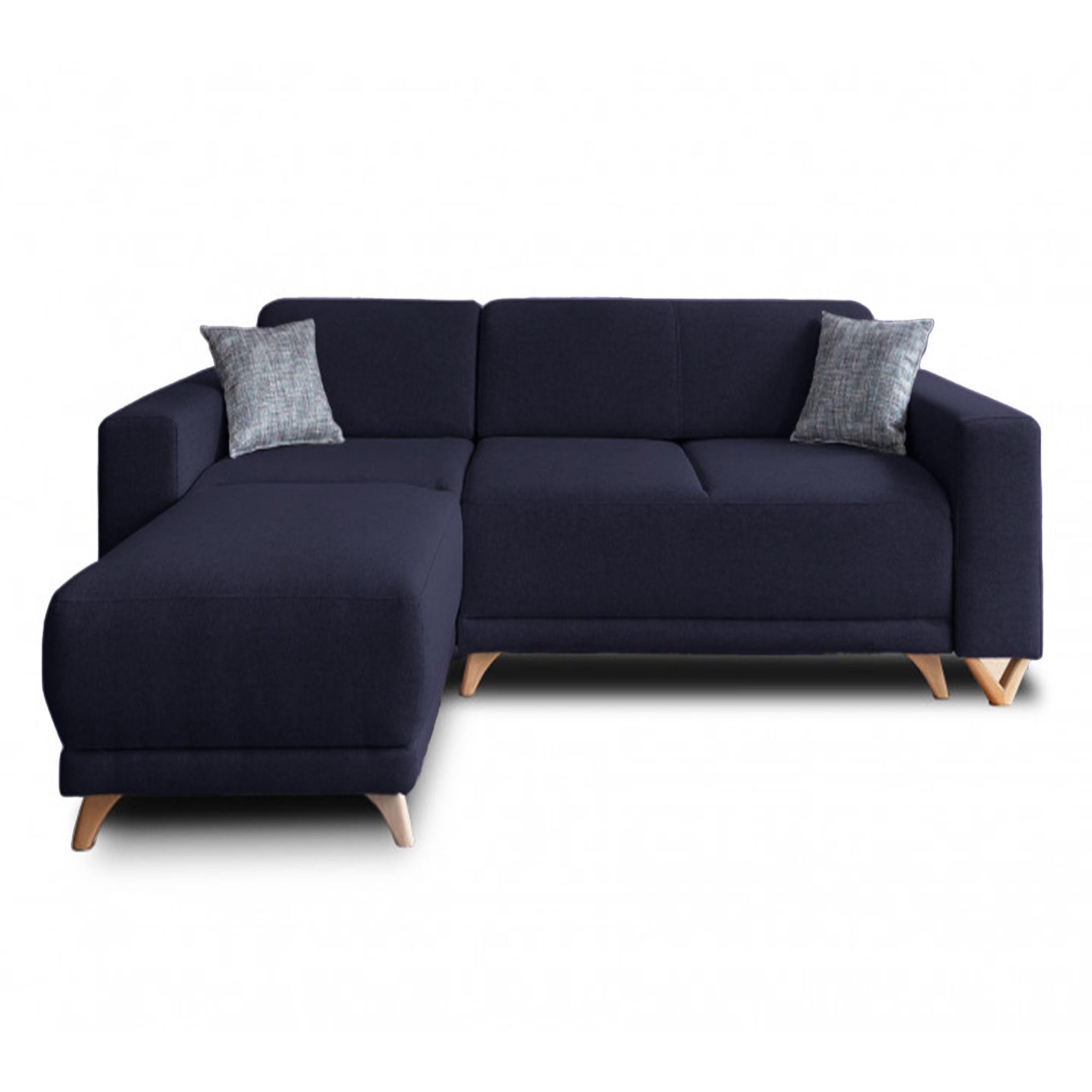 Voir la diapositive 6 : BEST MOBILIER Bella - canapé d'angle réversible convertible - avec coffre - 4 places - tissu