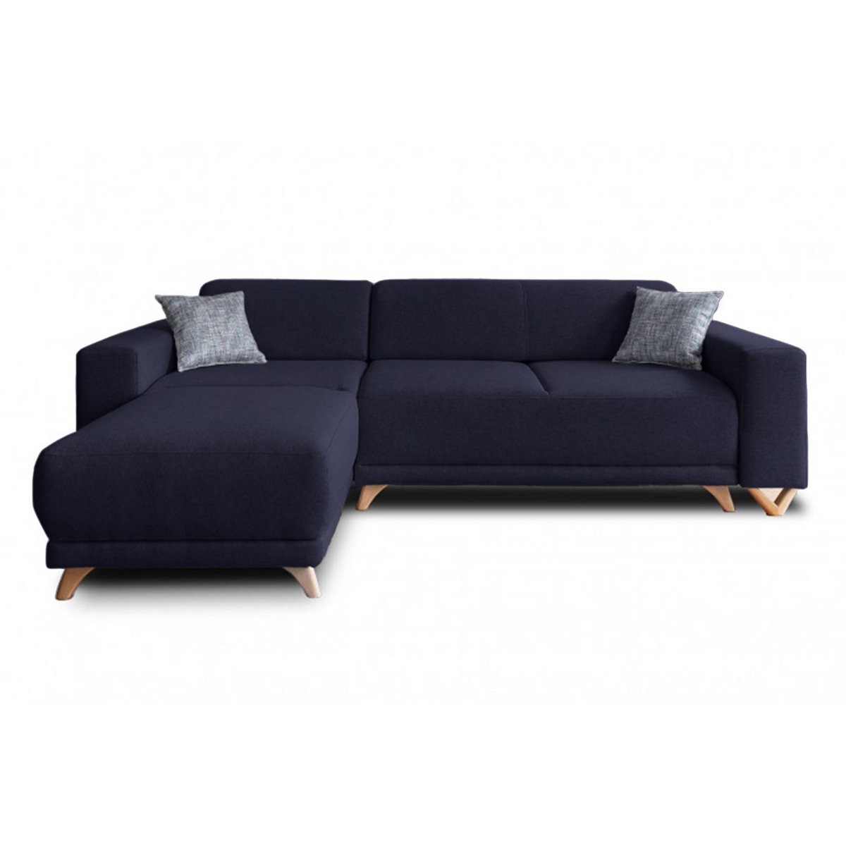 BEST MOBILIER Bella - canapé d'angle réversible convertible - avec coffre - 4 places - tissu