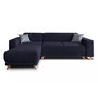 Voir la diapositive 6 : BEST MOBILIER Bella - canapé d'angle réversible convertible - avec coffre - 4 places - tissu