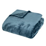 ATMOSPHERA Plaid flanelle  Petrol Atmosphera 180x230 Cuddly. Coloris disponibles : Bleu