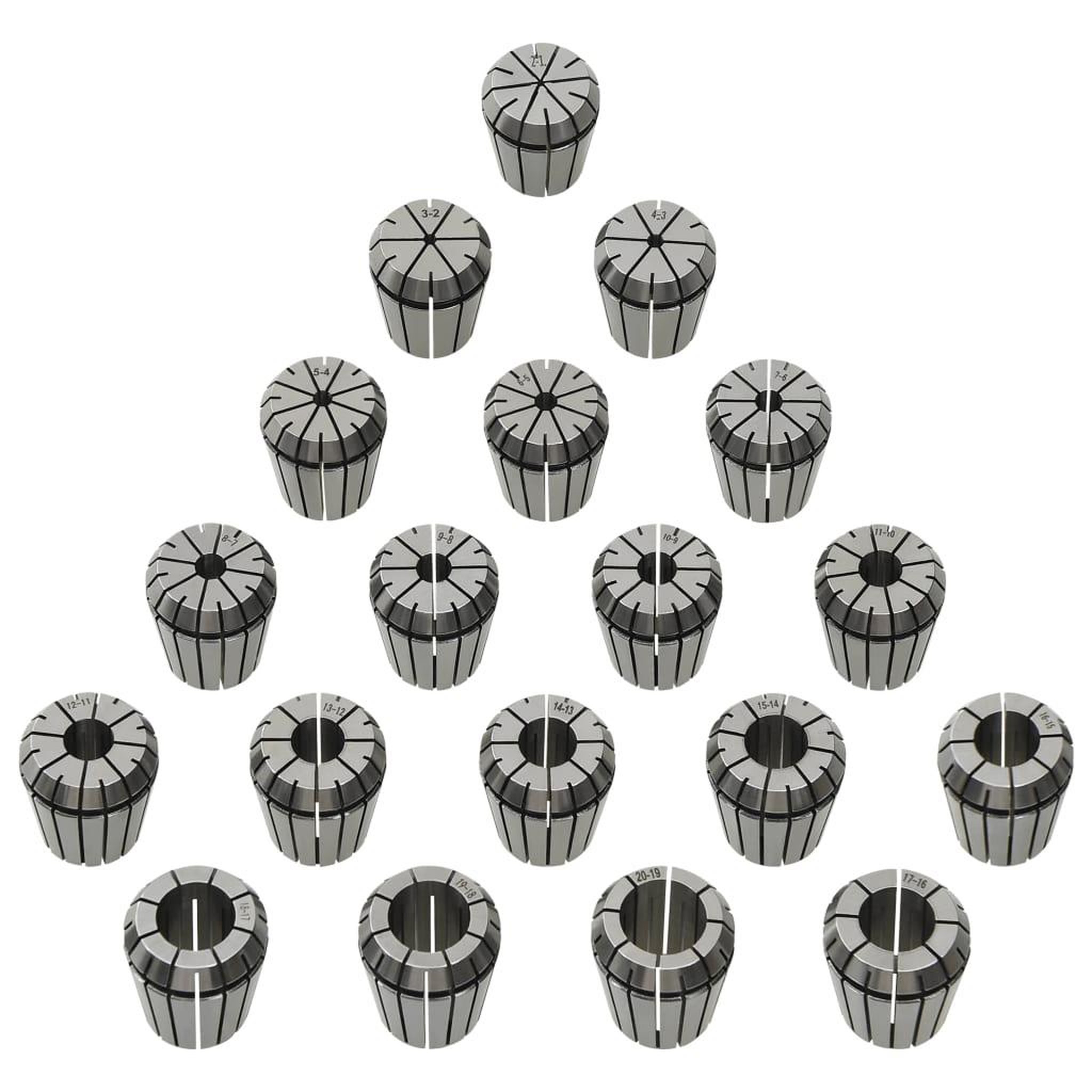 Voir la diapositive 2 : VIDAXL Douilles de serrage ER32 19 pcs Ensemble d'outils de tournage