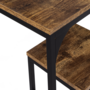 Voir la diapositive 6 : ID MARKET Ensemble table haute de bar DAYTON 150 cm et 6 tabourets effet vieilli design industriel