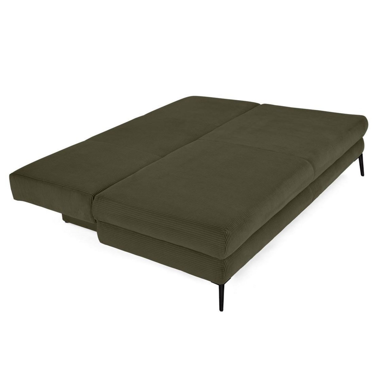 BEST MOBILIER Elton - canapé 3 places convertible avec coffre en velours côtelé