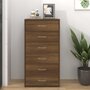Voir la diapositive 1 : VIDAXL Buffet avec 6 tiroirs Chene brun 50x34x96 cm Bois d'ingenierie