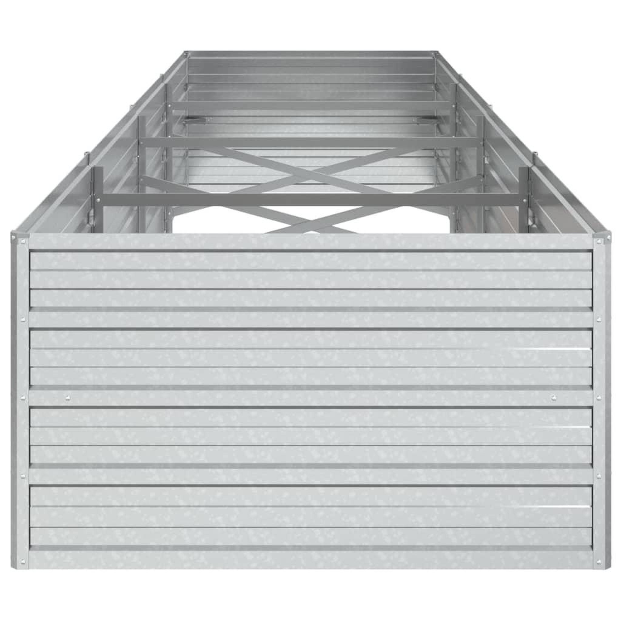 Voir la diapositive 5 : VIDAXL Lit sureleve de jardin 320x80x45 cm Acier galvanise Argente