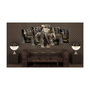Voir la diapositive 2 : Paris Prix Tableau sur Verre Acrylique  Brown Elephants