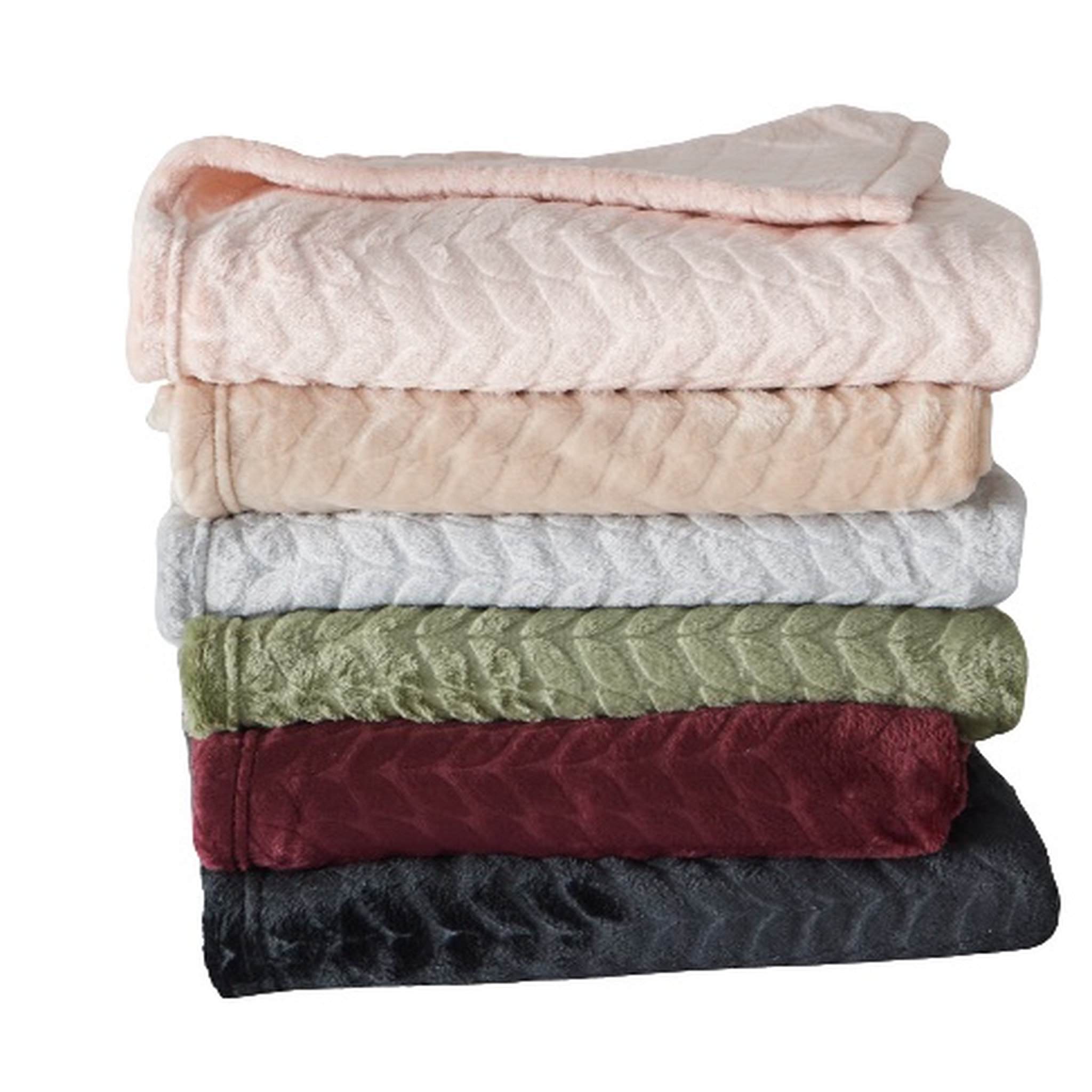 Voir la diapositive 1 : ACTUEL Plaid uni en flanelle 230gsm