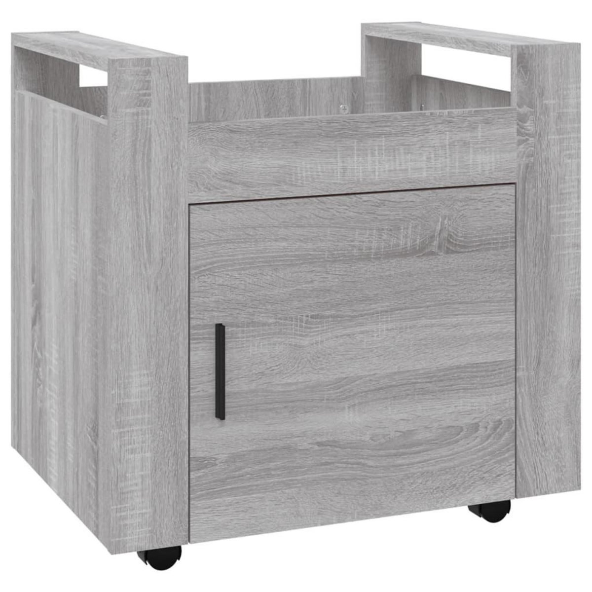 VIDAXL Chariot de bureau Sonoma gris 60x45x60 cm Bois d'ingenierie