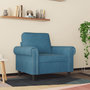 Voir la diapositive 3 : VIDAXL Fauteuil Bleu 60 cm Velours