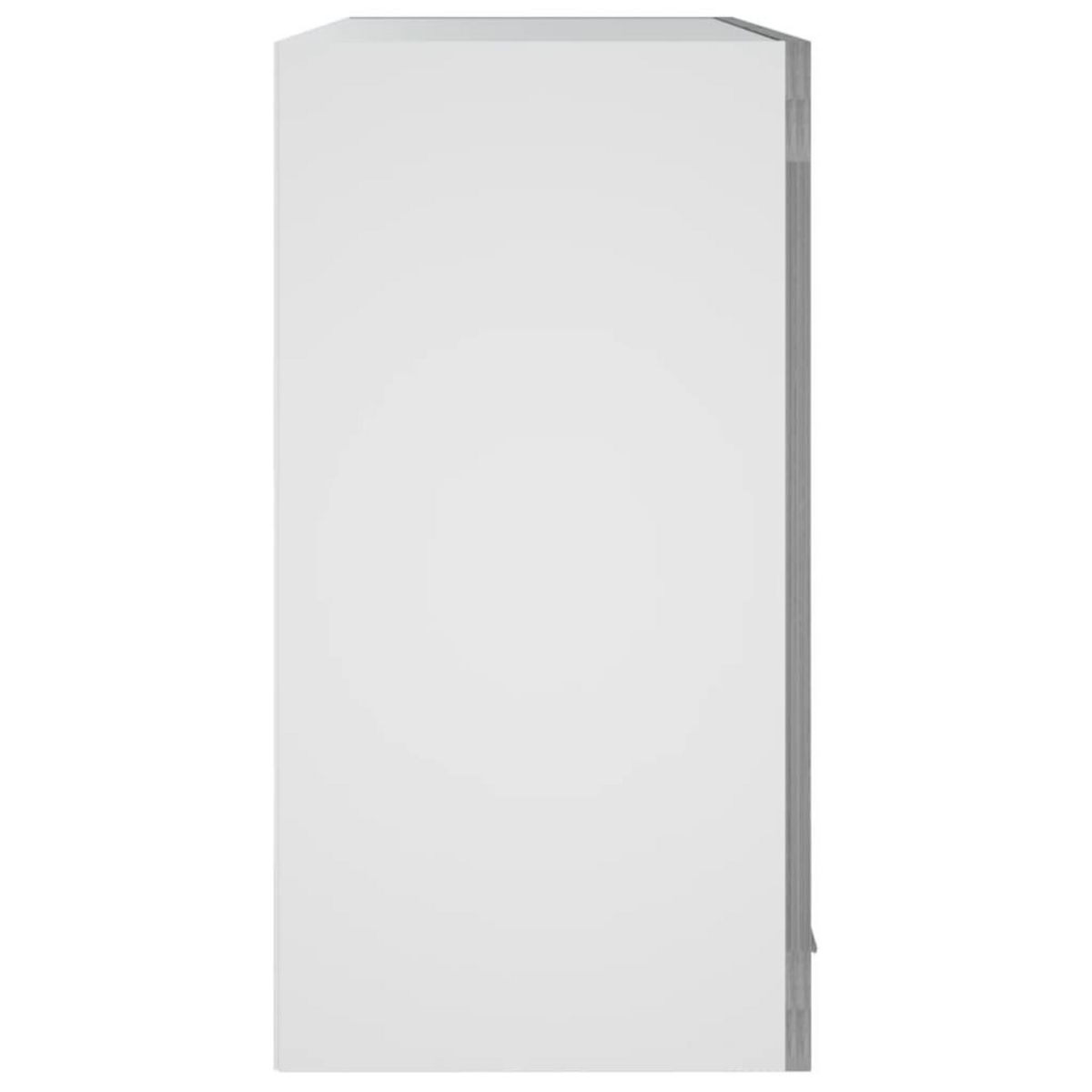 VIDAXL Armoire en verre suspendue Sonoma gris Bois d'ingenierie