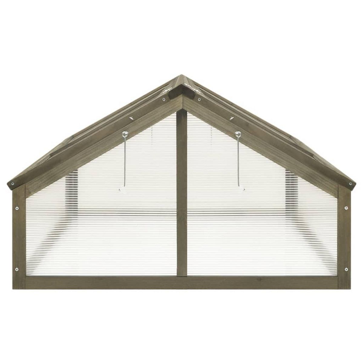 VIDAXL Serre Gris 114x80x50 cm Bois de sapin