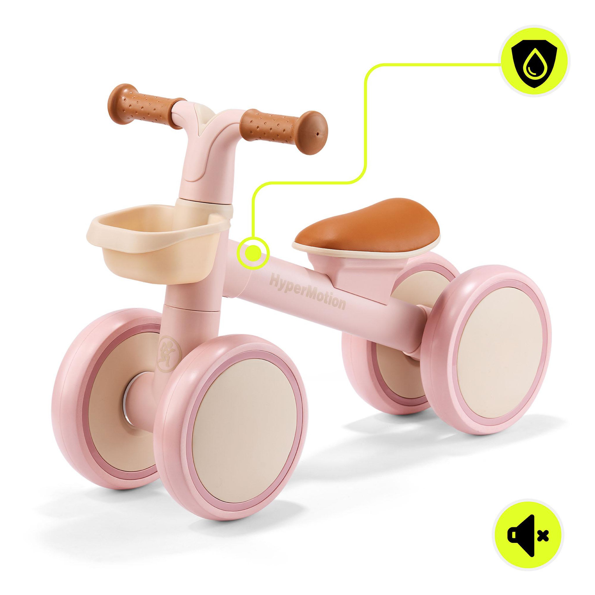 Voir la diapositive 5 : HYPERMOTION Draisienne enfant 4 roues HyperMotion Tobi Mini rose avec panier 12-36 mois
