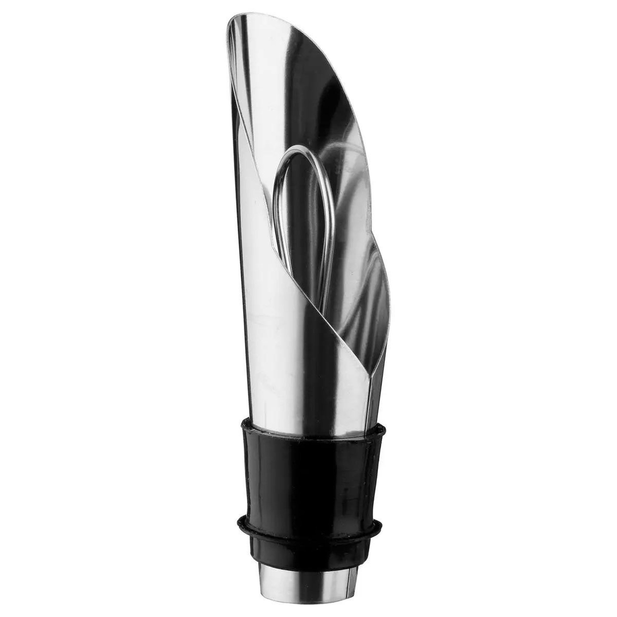 Voir la diapositive 3 : SECRET DE GOURMET Bouchon verseur en inox  vin  8cm argent
