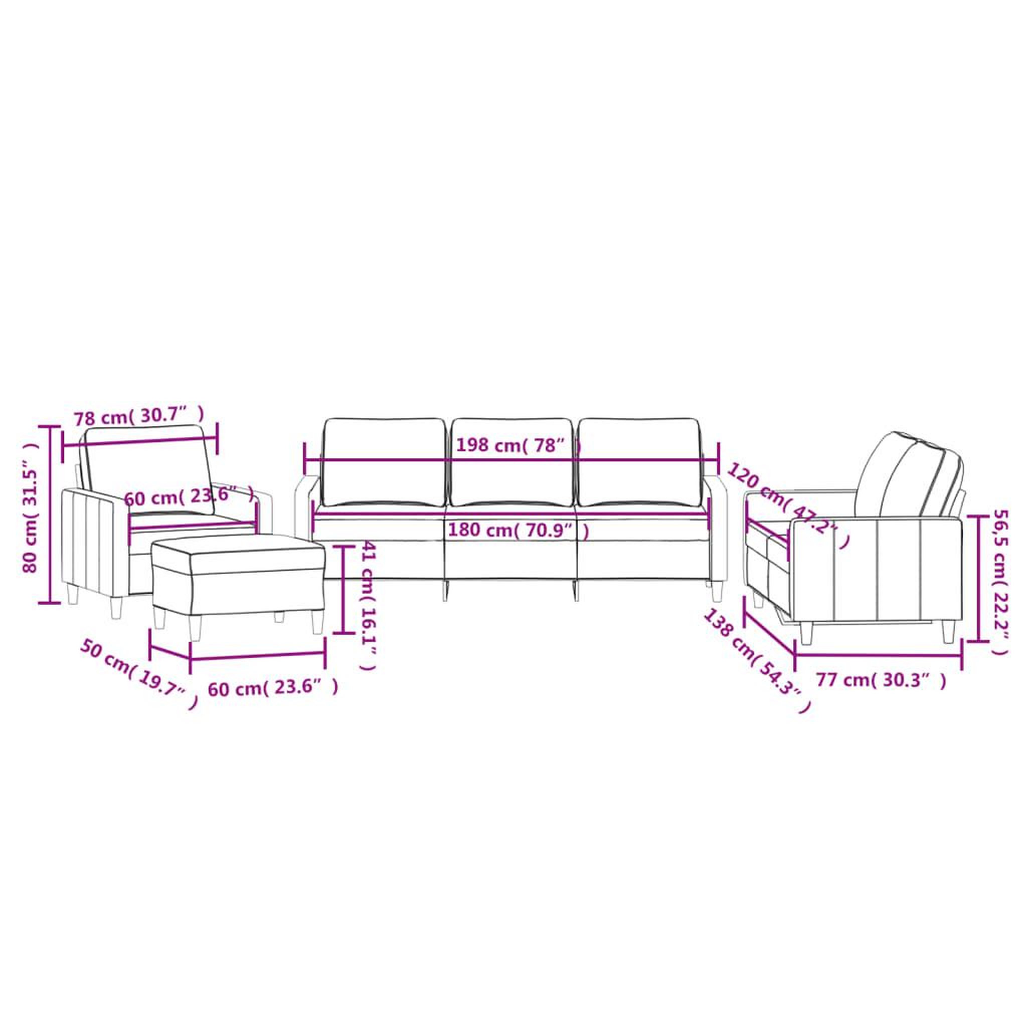 Voir la diapositive 6 : VIDAXL Ensemble de canapes 4 pcs avec coussins Gris fonce Velours