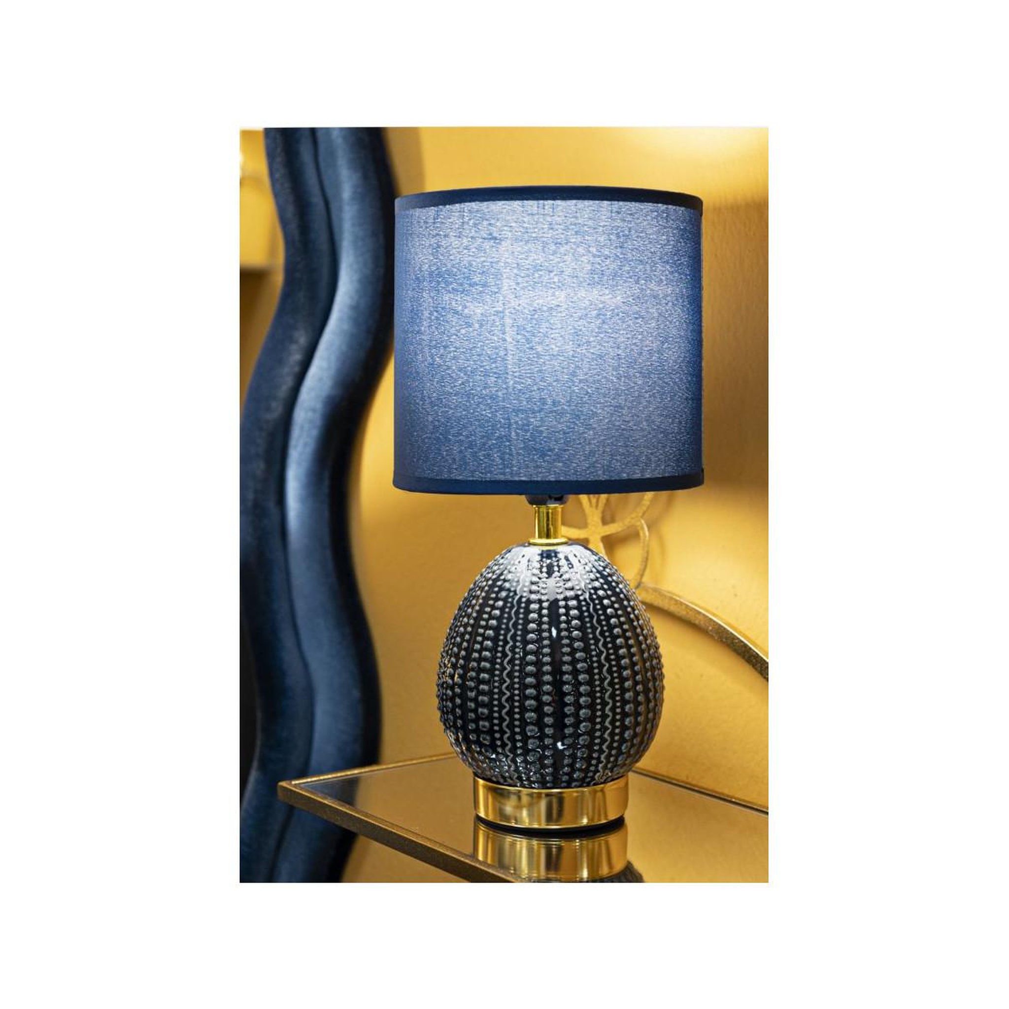 Voir la diapositive 5 : Paris Prix Lampe à poser en céramique  flavi  30cm bleu