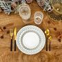 Voir la diapositive 3 : Paris Prix Service de Table 12 Pièces  Ginkolo  27cm Blanc