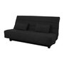 Voir la diapositive 3 : DUNLOPILLO Banquette Clic clac 2 places REVEUR - Tissu noir - Matelas DUNLOPILLO - Couchage 188x128 cm