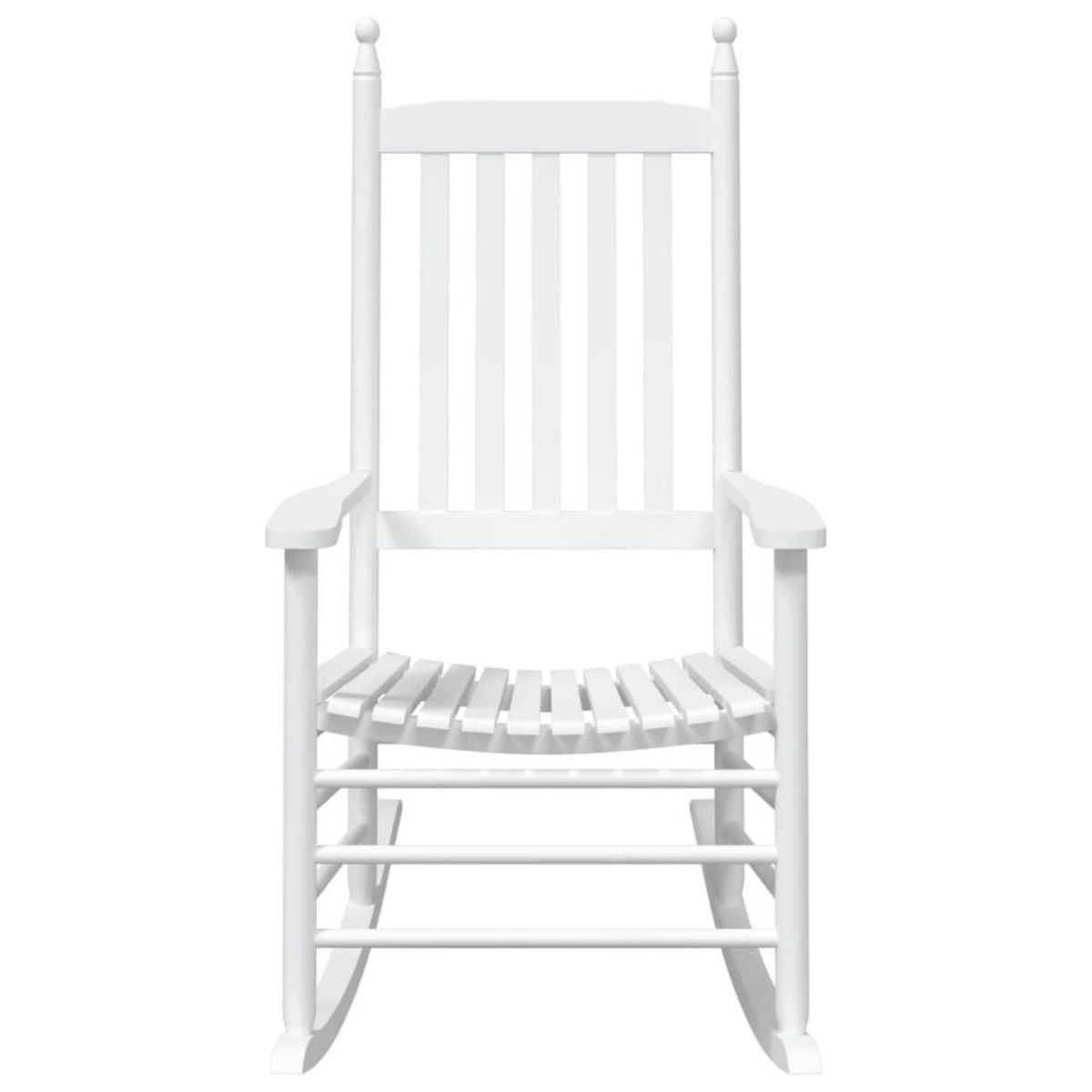 VIDAXL Chaises a bascule sieges incurves lot de 2 blanc sapin massif
