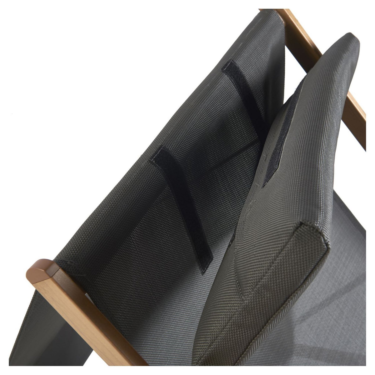 GARDENSTAR Chilienne avec pare soleil - Acier et polyester - Gris Anthracite