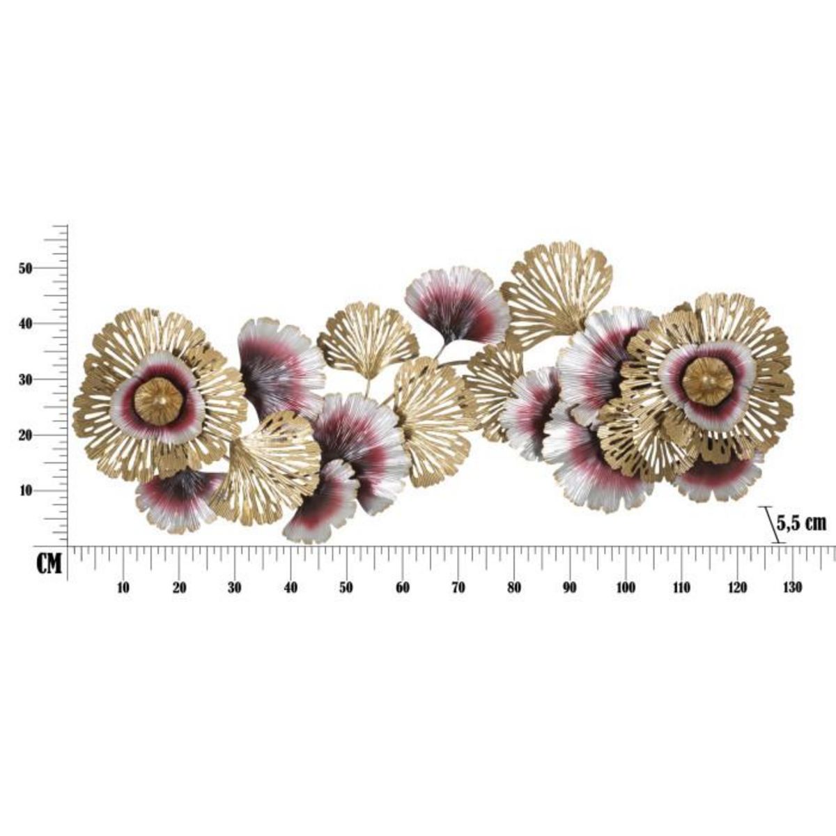 Paris Prix Décoration Murale en Métal  Color  130cm Multicolore