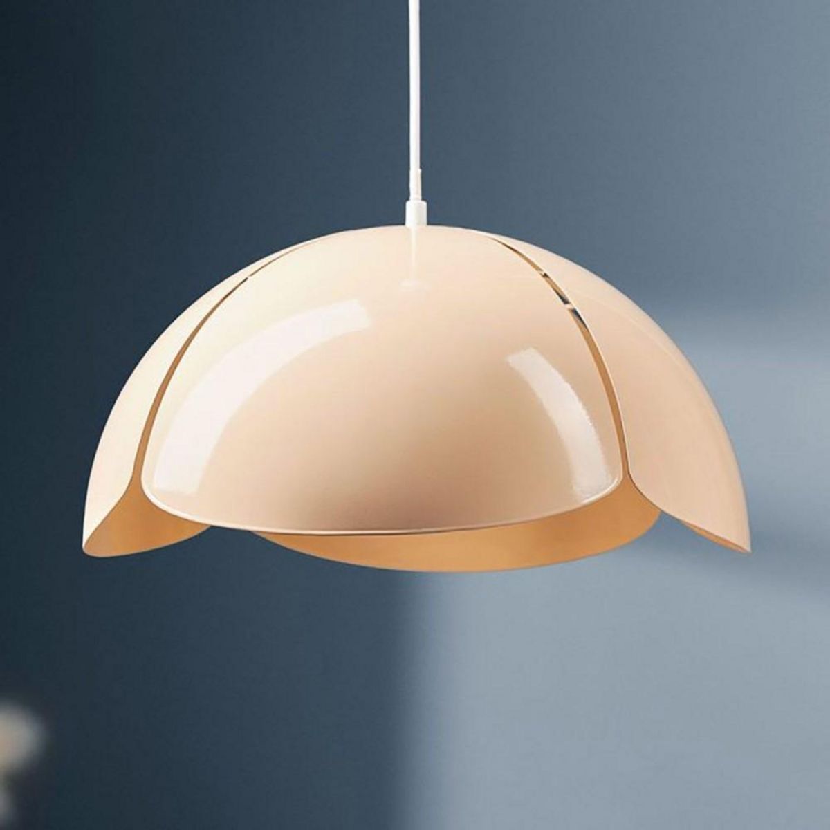 OSTARIA Suspension métal Lys beige blanche