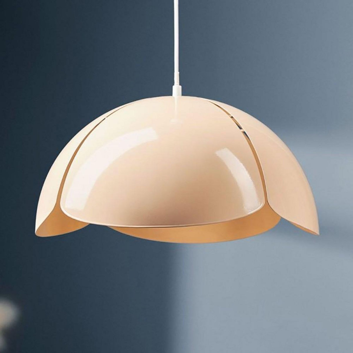 OSTARIA Suspension métal Lys beige blanche