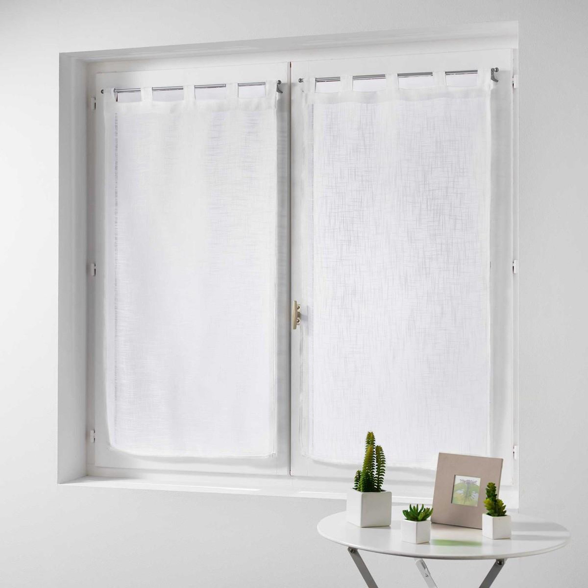 Douceur d'Intérieur Paire de voilages  haltona  60x120cm blanc