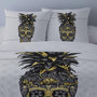 Voir la diapositive 2 : Dourev Housse de couette 260x240 Crâne d'or + 2 taies coton 52 fils