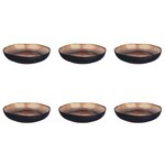 BJORN Assiette creuse IRIS Ø22,5cm - 6 pièces - Marron sauvage