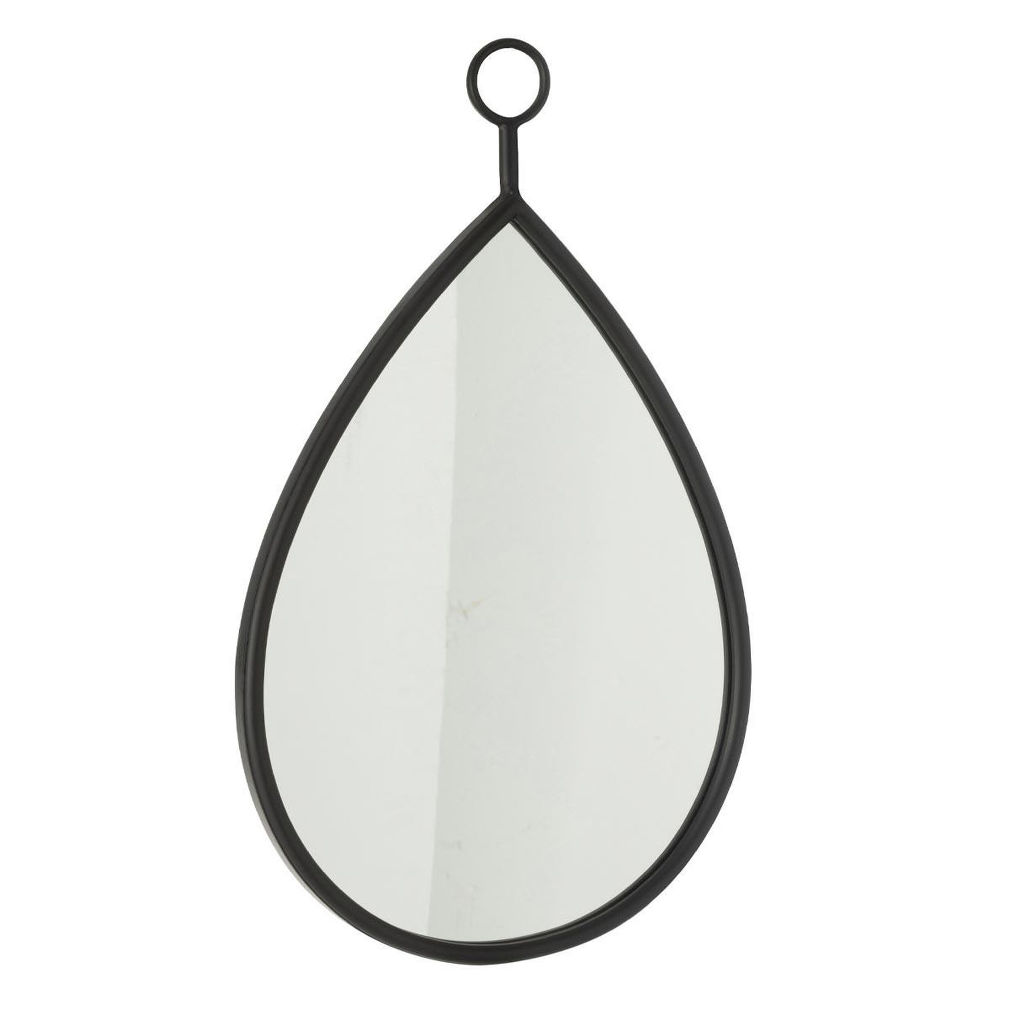J-LINE Miroir Mural Design  Drop  61cm Noir