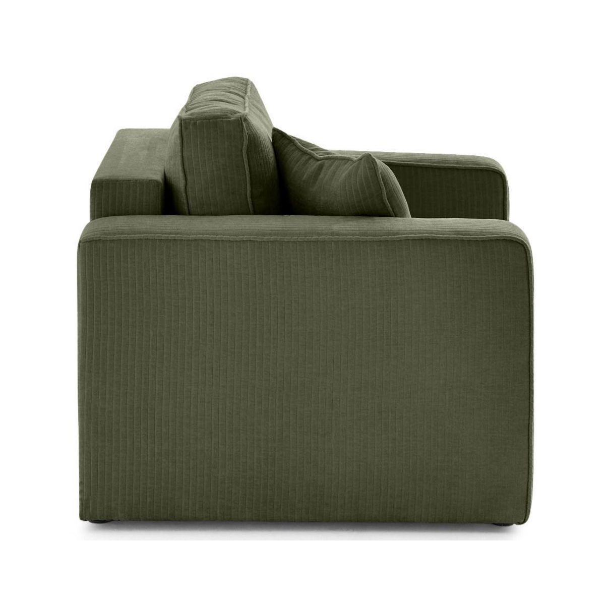 BEST MOBILIER Topaze - fauteuil en velours côtelé plat