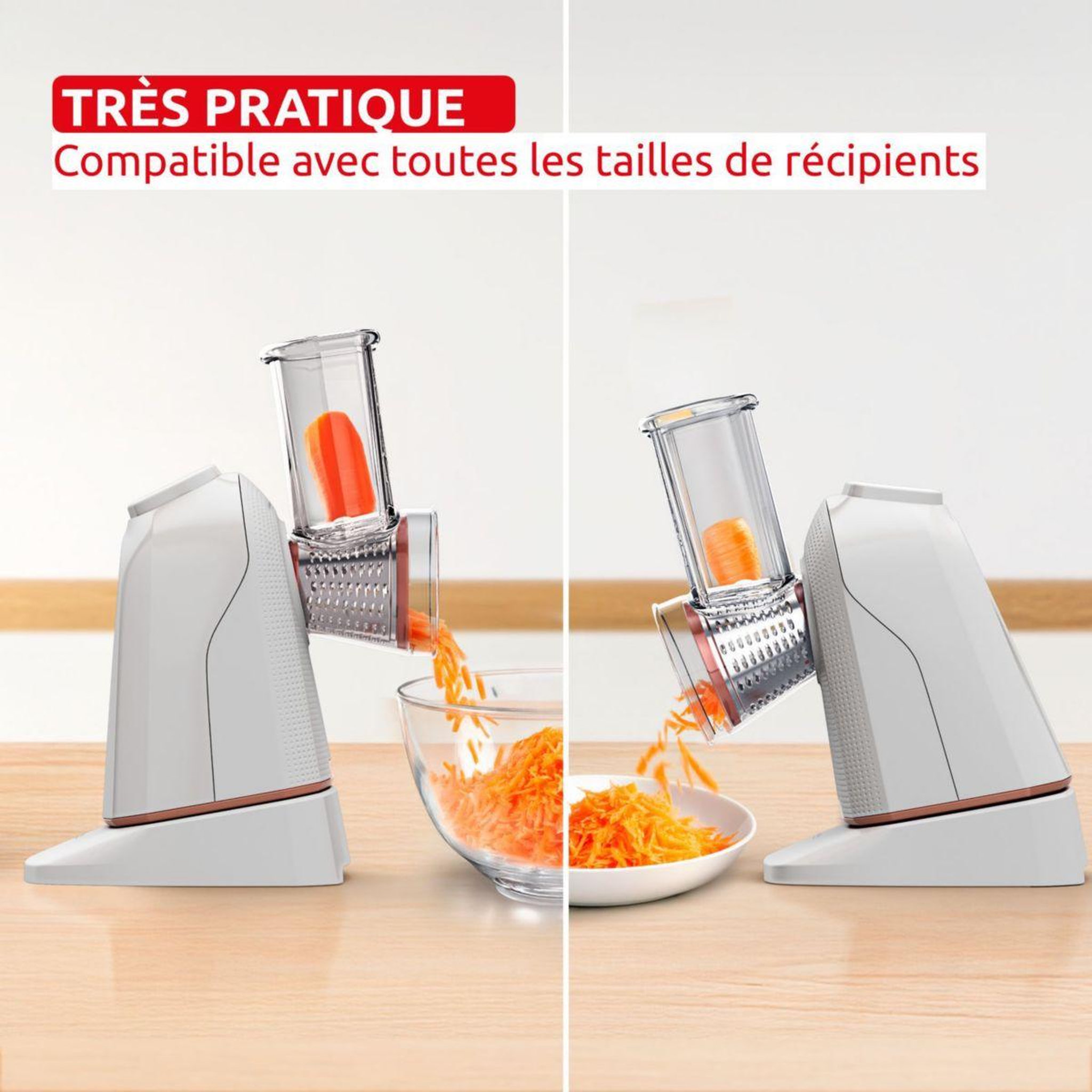 Voir la diapositive 4 : MOULINEX Rapeur trancheur fresh express twist dk863be0