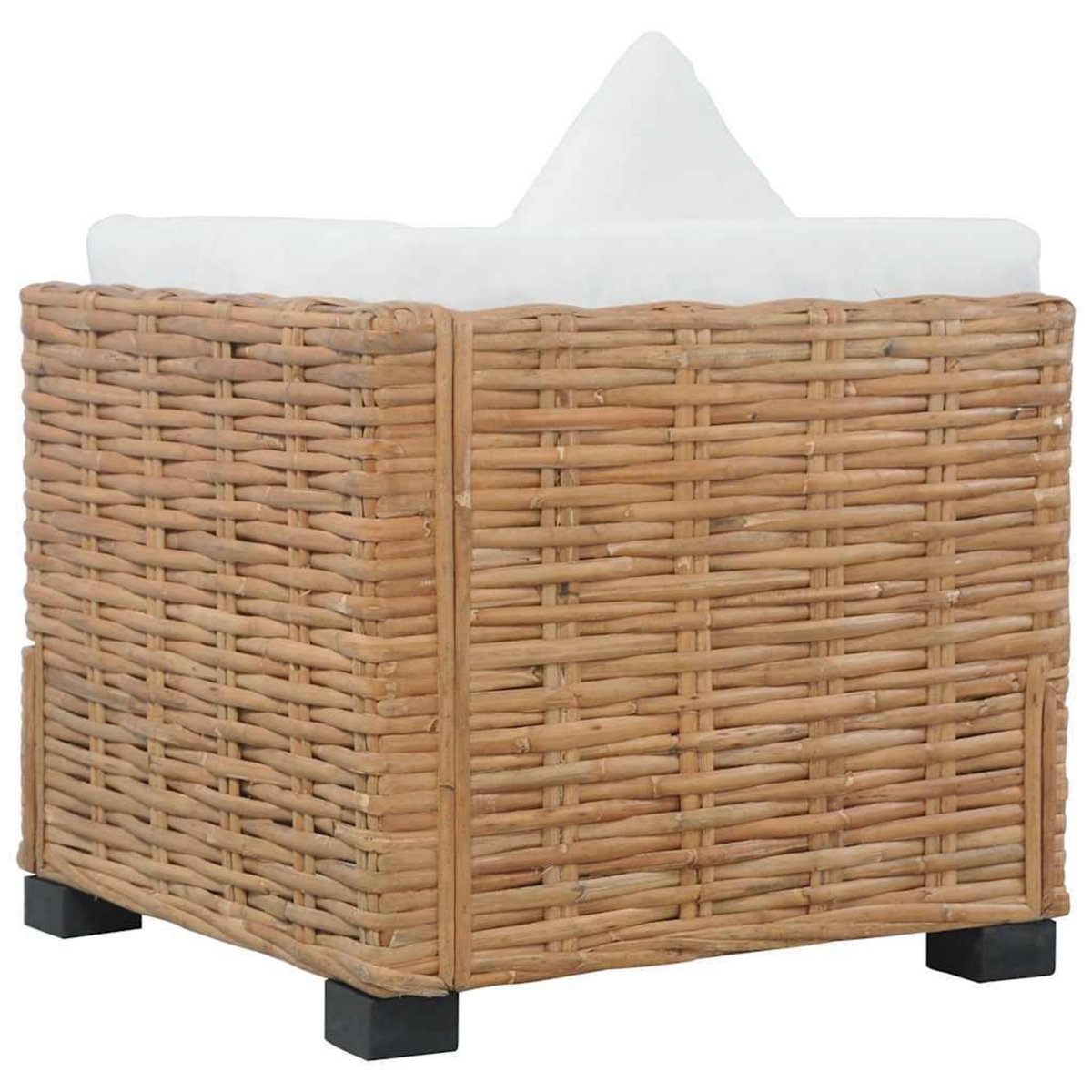 VIDAXL Canape d'angle avec coussins Rotin naturel
