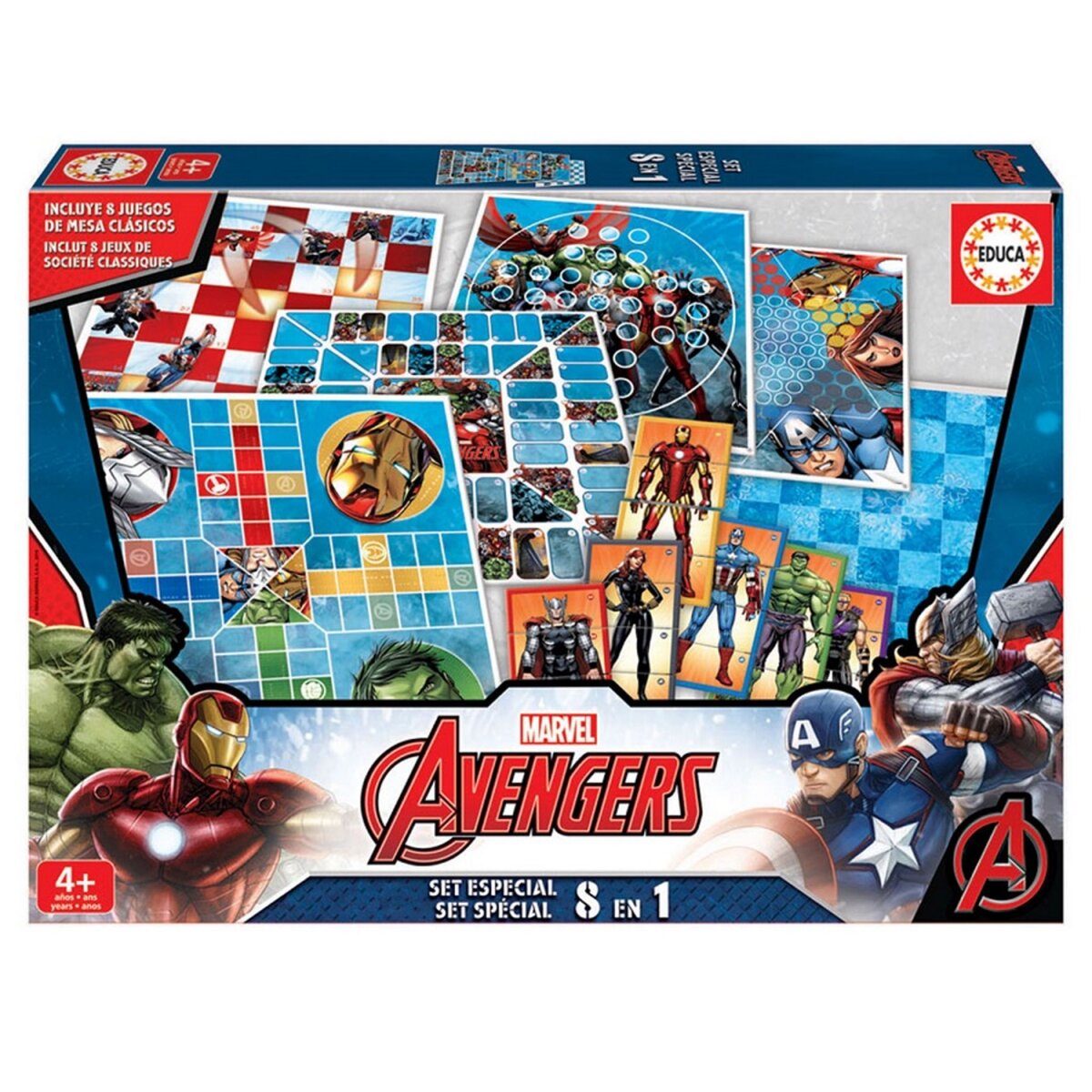 EDUCA Set de 8 jeux en 1 - Avengers