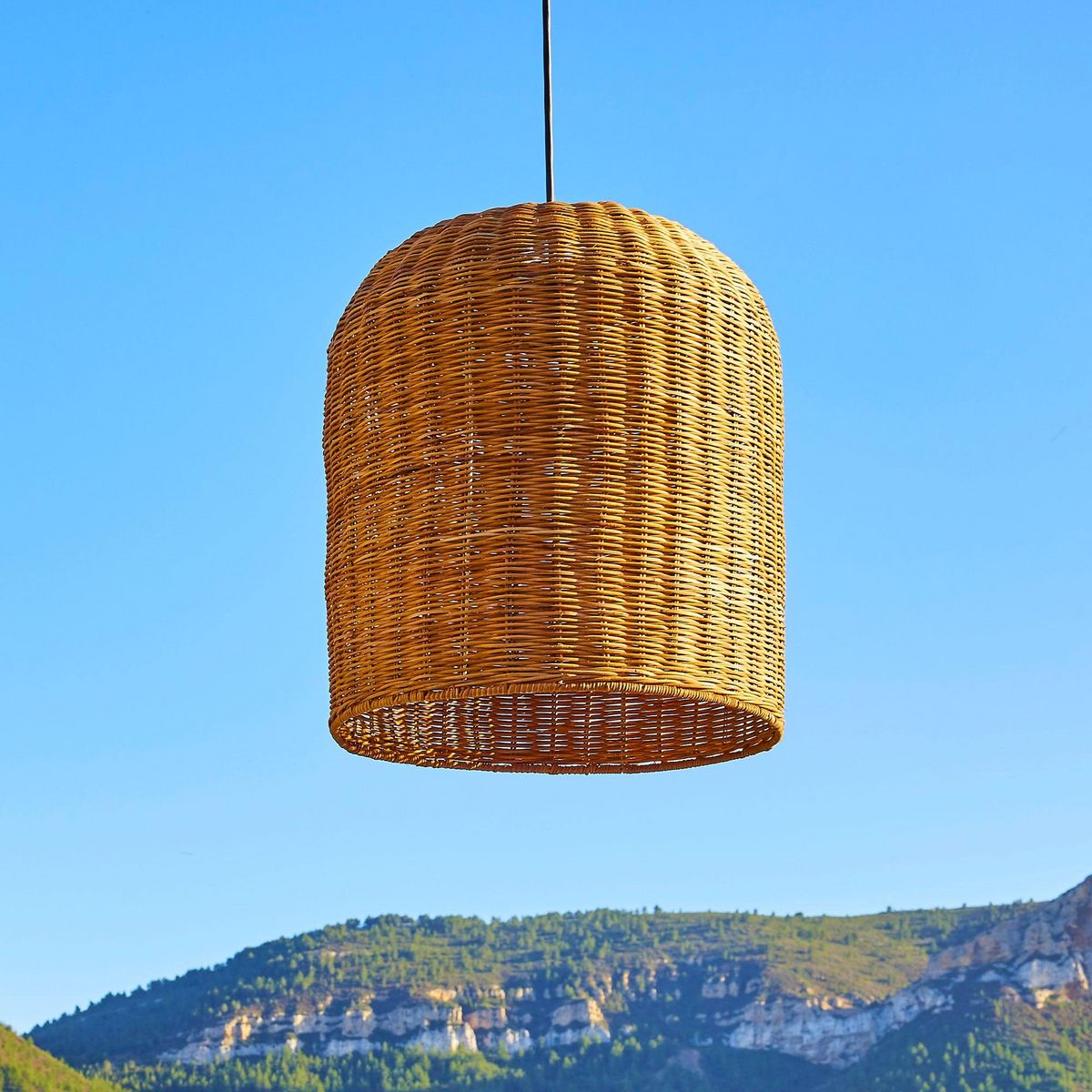 Lumisky Suspension extérieur GIACOMO Beige Rotin D40CM