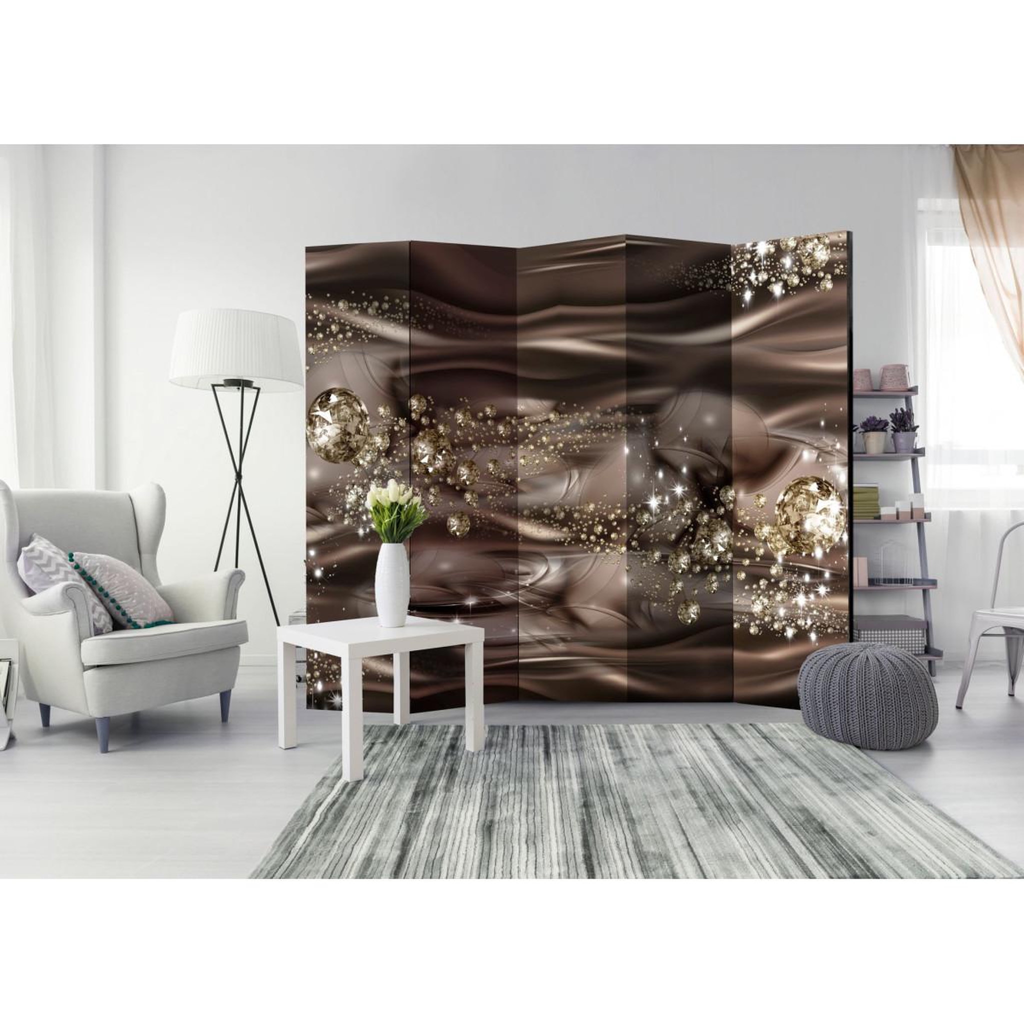 Voir la diapositive 2 : Paris Prix Paravent 5 volets  chocolate river  172x225cm