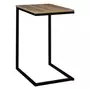 Table d'Appoint Design  Linoya  66cm Naturel & Noir
