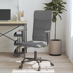 VIDAXL Chaise de bureau reglable en hauteur gris