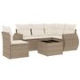 Voir la diapositive 2 : VIDAXL Salon de jardin avec coussins 6 pcs beige resine tressee