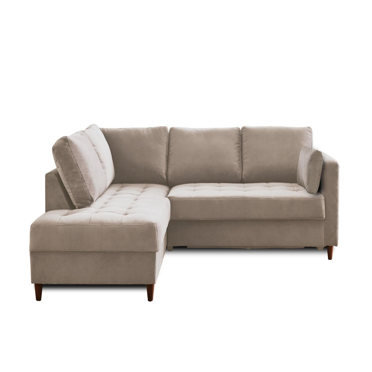 LISA DESIGN Anna - canapé d'angle gauche - 5 places - convertible - en velours