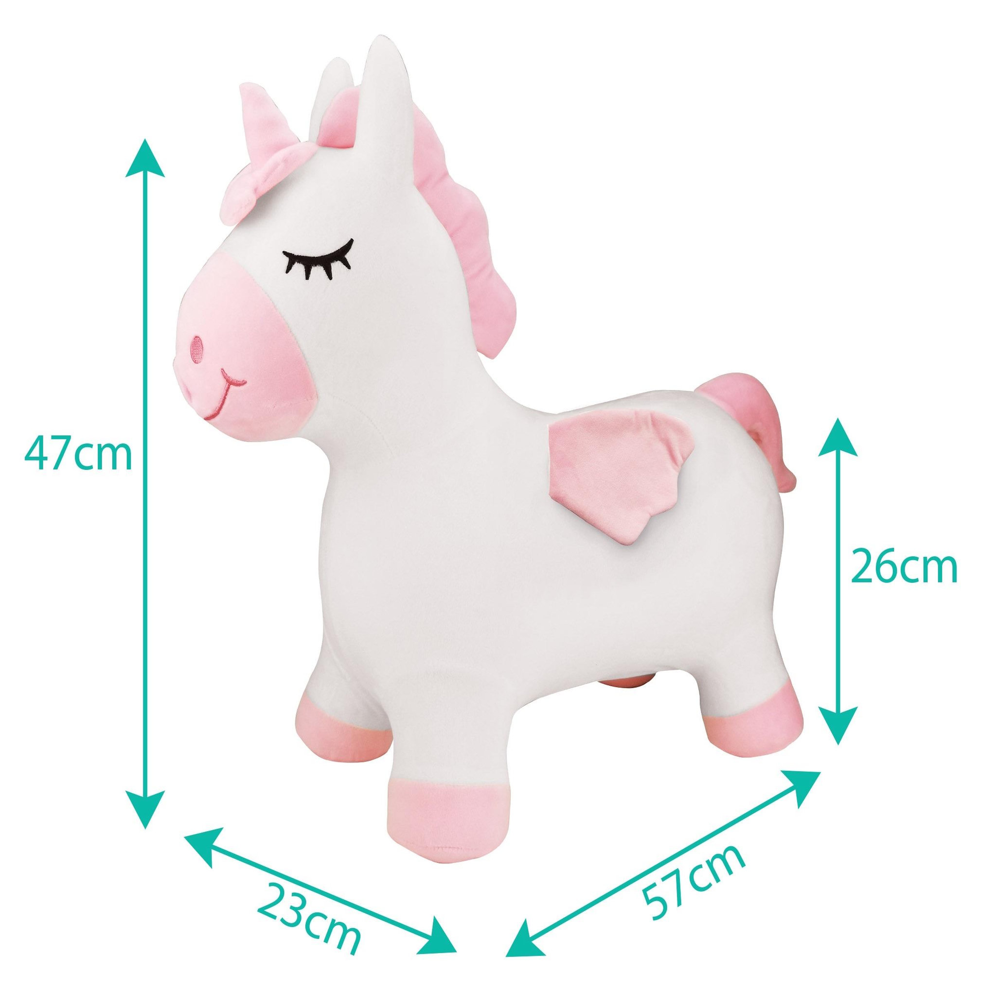 Lexibook Licorne Sauteuse Gonflable avec housse en peluche