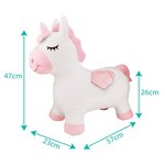 Lexibook Licorne Sauteuse Gonflable avec housse en peluche