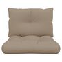 Voir la diapositive 5 : VIDAXL Coussins de palette lot de 2 taupe tissu