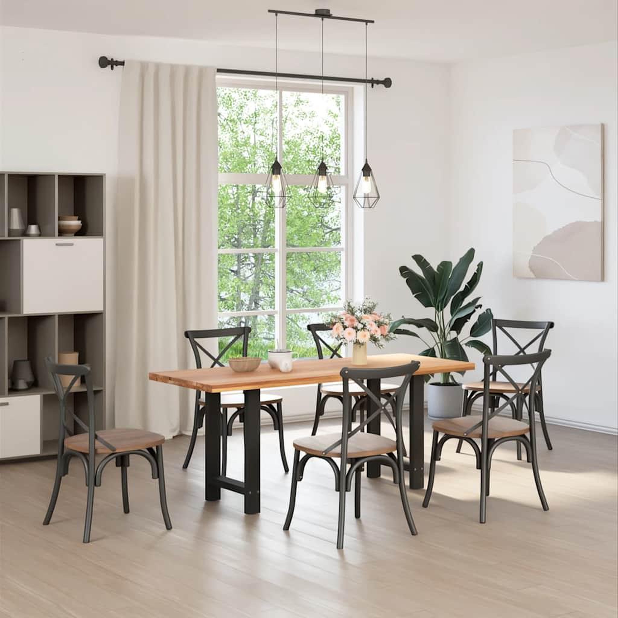 Voir la diapositive 2 : VIDAXL Pieds de table basse noir 2 pcs 60x(72-73) cm acier