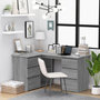 Voir la diapositive 1 : VIDAXL Bureau d'angle Sonoma gris 145x100x76 cm Bois d'ingenierie