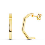 L'ATELIER D'AZUR Boucles d'Oreilles Demi Créoles - Or 18 Carats 750 Jaune
