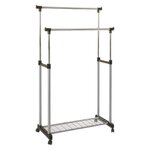 Paris Prix Portant à Vêtements  2 Barres  170cm Chromé